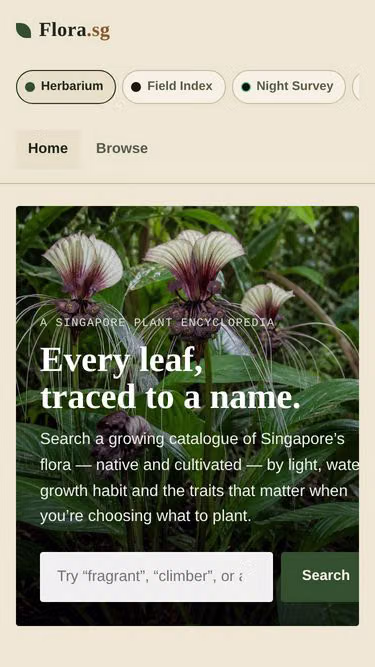 Screenshot of flora.sg