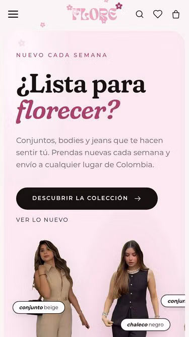Screenshot of flore.com.co