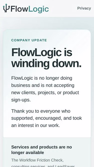 Screenshot of flowlogic.studio