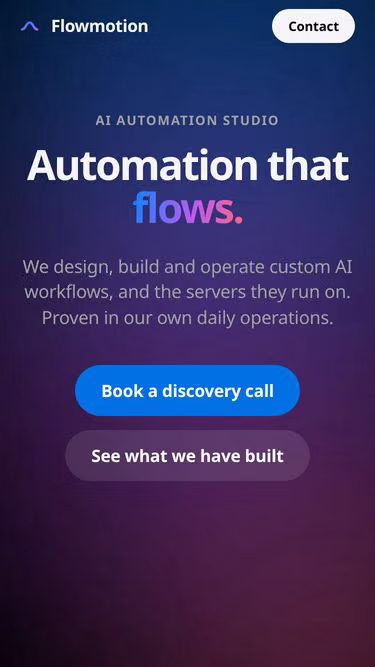 Screenshot of flowmotion.systems