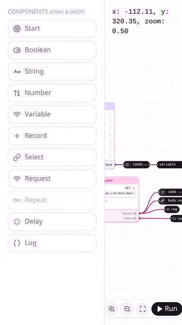 Screenshot of flowy.run