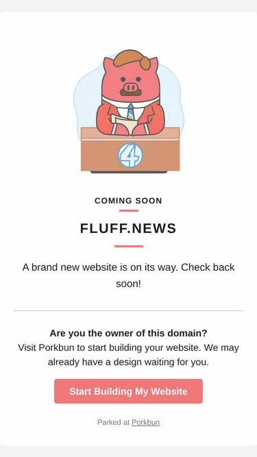 Screenshot of fluff.news
