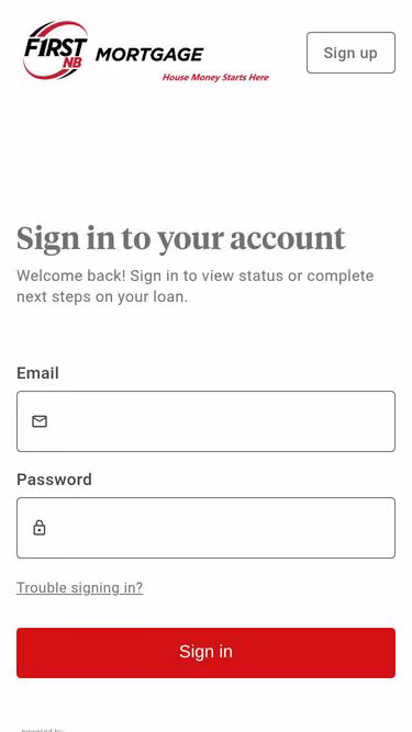 Screenshot of fnb.mortgage