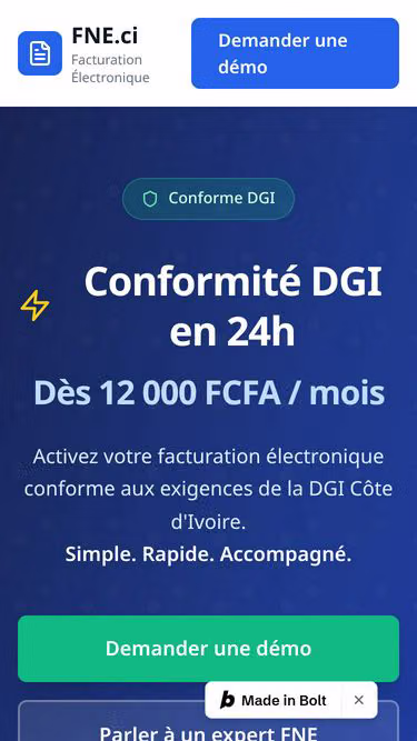 Screenshot of fne.ci