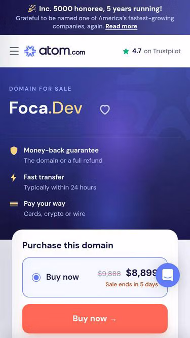 Screenshot of foca.dev