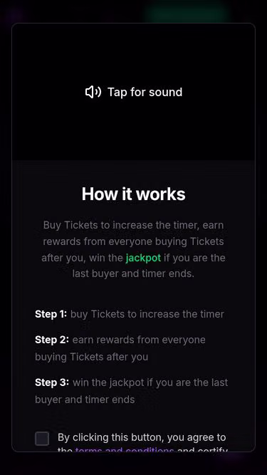 Screenshot of fomo.bid