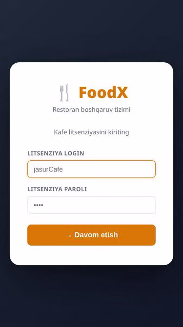 Screenshot of foodx.uz