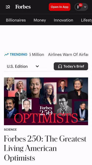 Screenshot of forbes.foundation