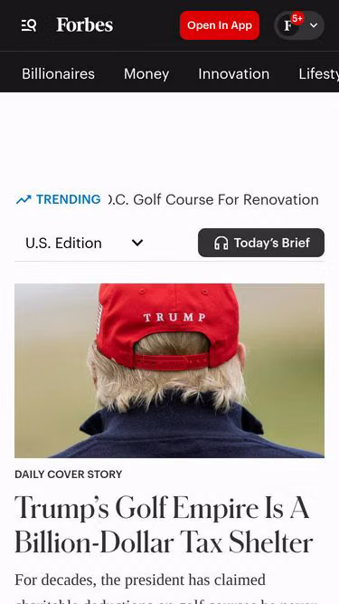 Screenshot of forbes.report