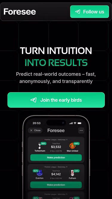 Screenshot of foresee.events
