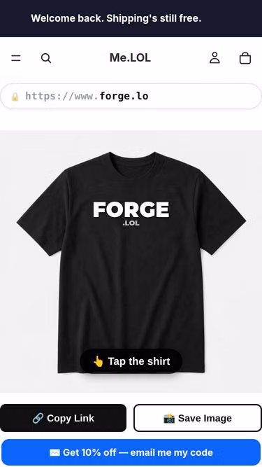 Screenshot of forge.lol