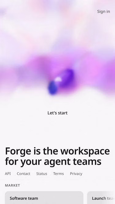 Screenshot of forge.team