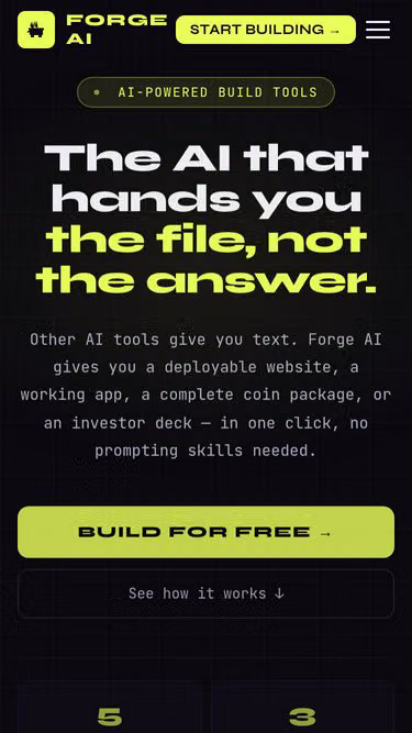 Screenshot of forgeai.biz