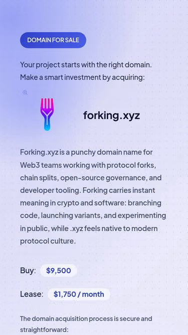 Screenshot of forking.xyz