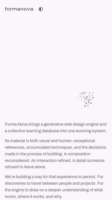Screenshot of formanova.cloud