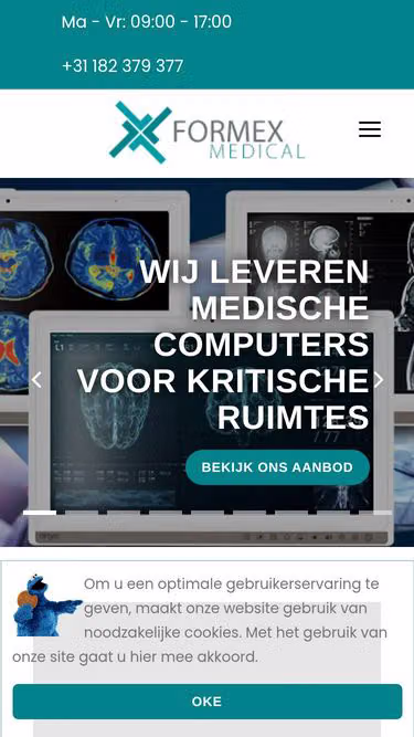 Screenshot of formex.nl