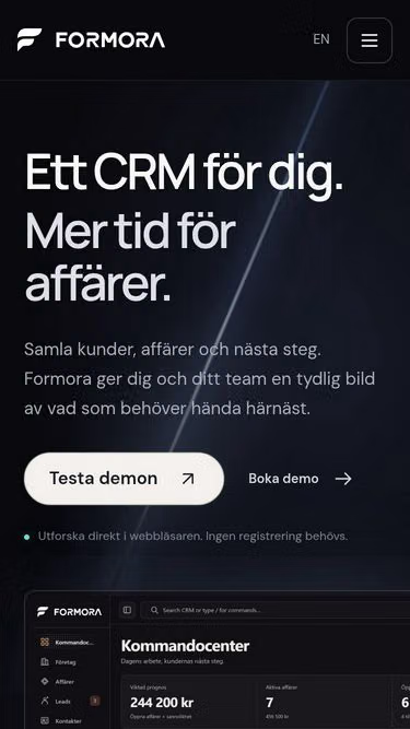 Screenshot of formora.ai