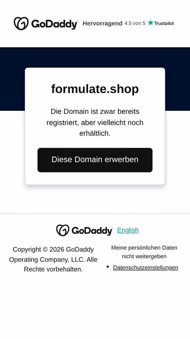 Screenshot of formulate.shop