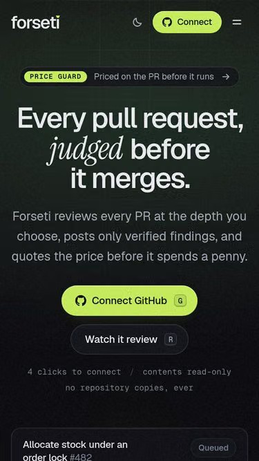 Screenshot of forseti.dev
