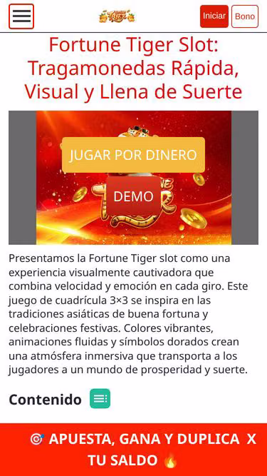 Screenshot of fortune-tiger.com.mx