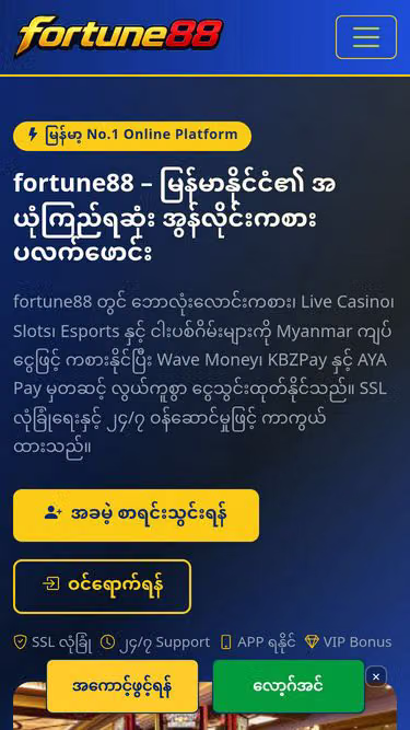 Screenshot of fortune88.bar