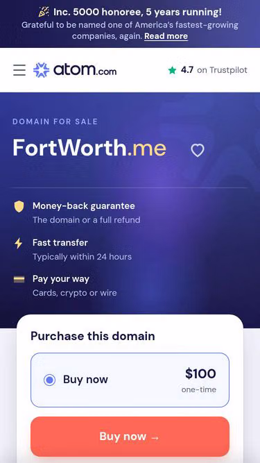 Screenshot of fortworth.me