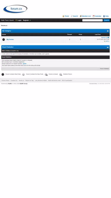 Screenshot of forum.cx