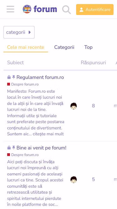Screenshot of forum.ro