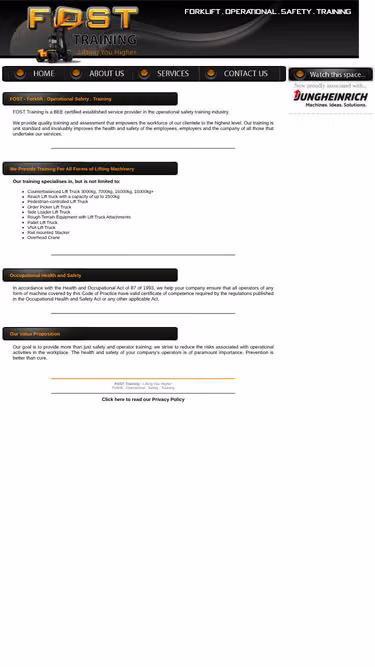 Screenshot of fost.co.za