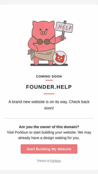 Screenshot of founder.help