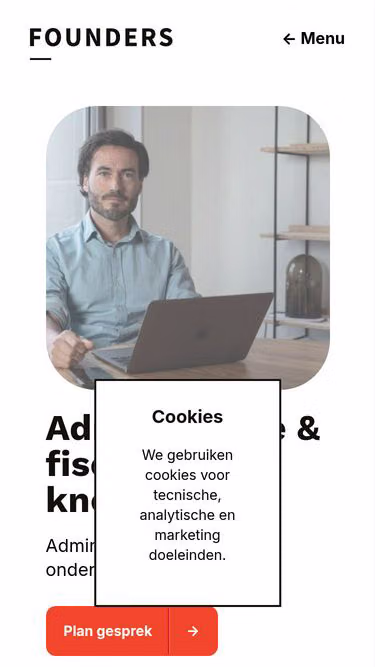 Screenshot of founders.nl