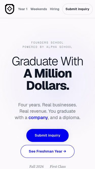 Screenshot of founders.school