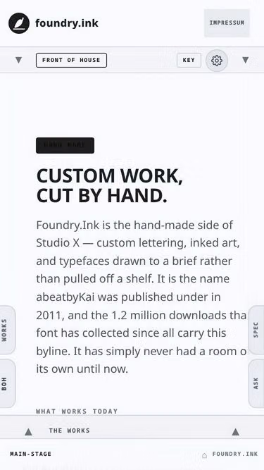 Screenshot of foundry.ink
