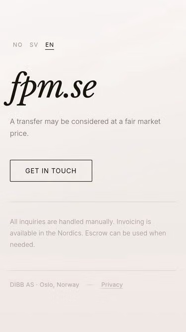 Screenshot of fpm.se