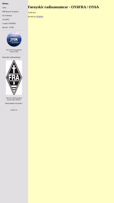 Screenshot of fra.fo