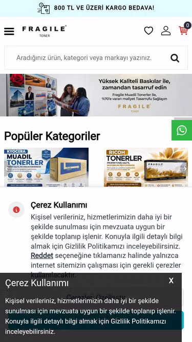 Screenshot of fragile.com.tr
