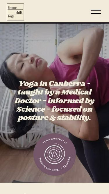 Screenshot of frameshift.yoga