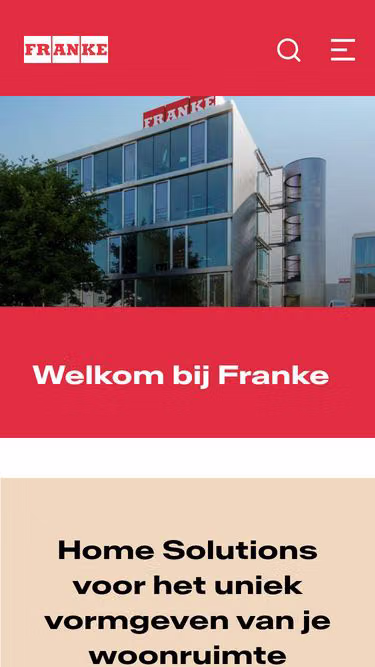 Screenshot of franke.nl