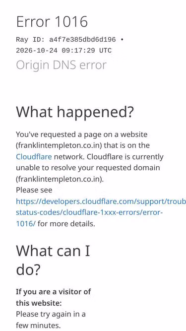 Screenshot of franklintempleton.co.in