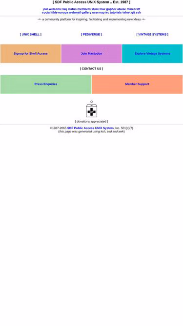 Screenshot of freak.net