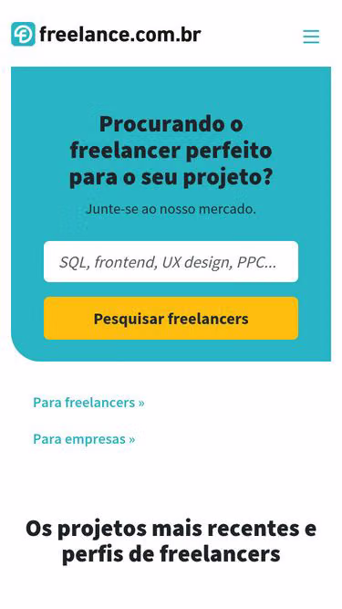 Screenshot of freelance.com.br