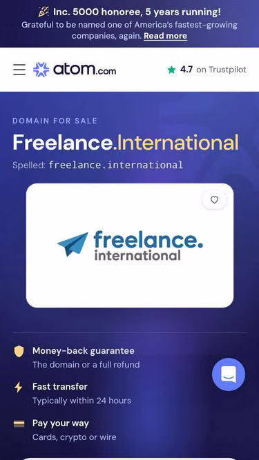 Screenshot of freelance.international