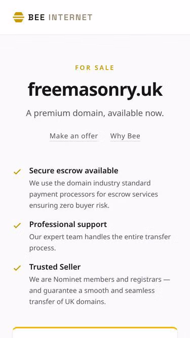 Screenshot of freemasonry.uk