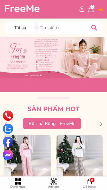 Screenshot of freeme.vn