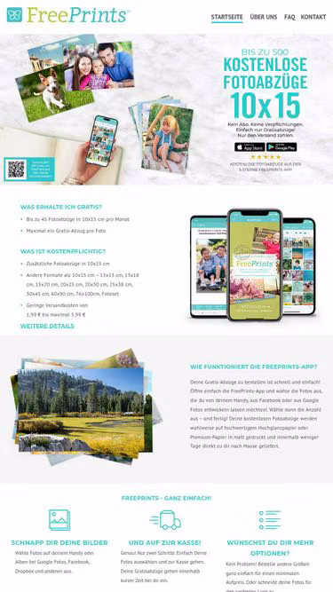 Screenshot of freeprints.ca