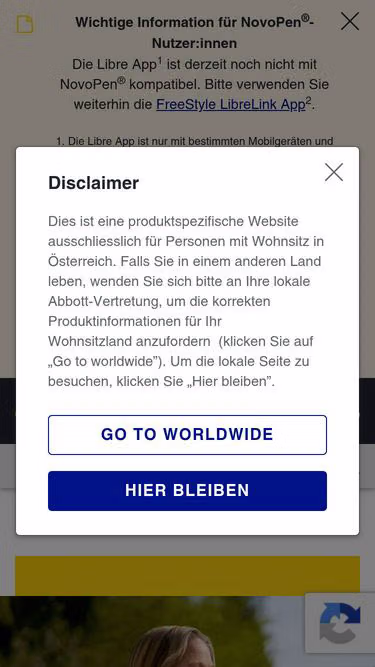 Screenshot of freestylelibre.at