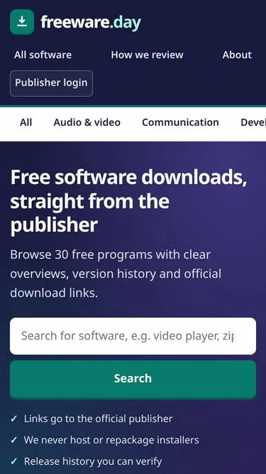 Screenshot of freeware.day