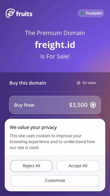Screenshot of freight.id
