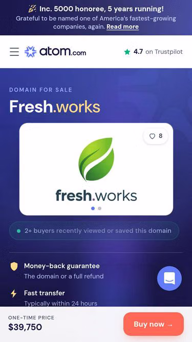 Screenshot of fresh.works