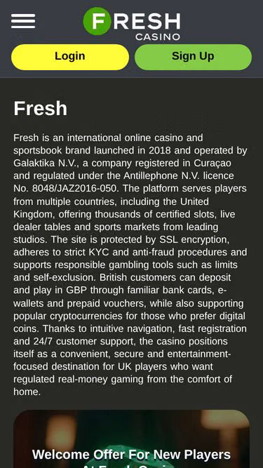 Screenshot of freshcasino.win